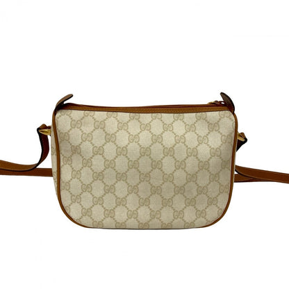 GUCCI Shoulder Bag leather white Sherry line