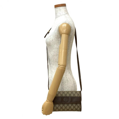 GUCCI Shoulder Bag leather Brown