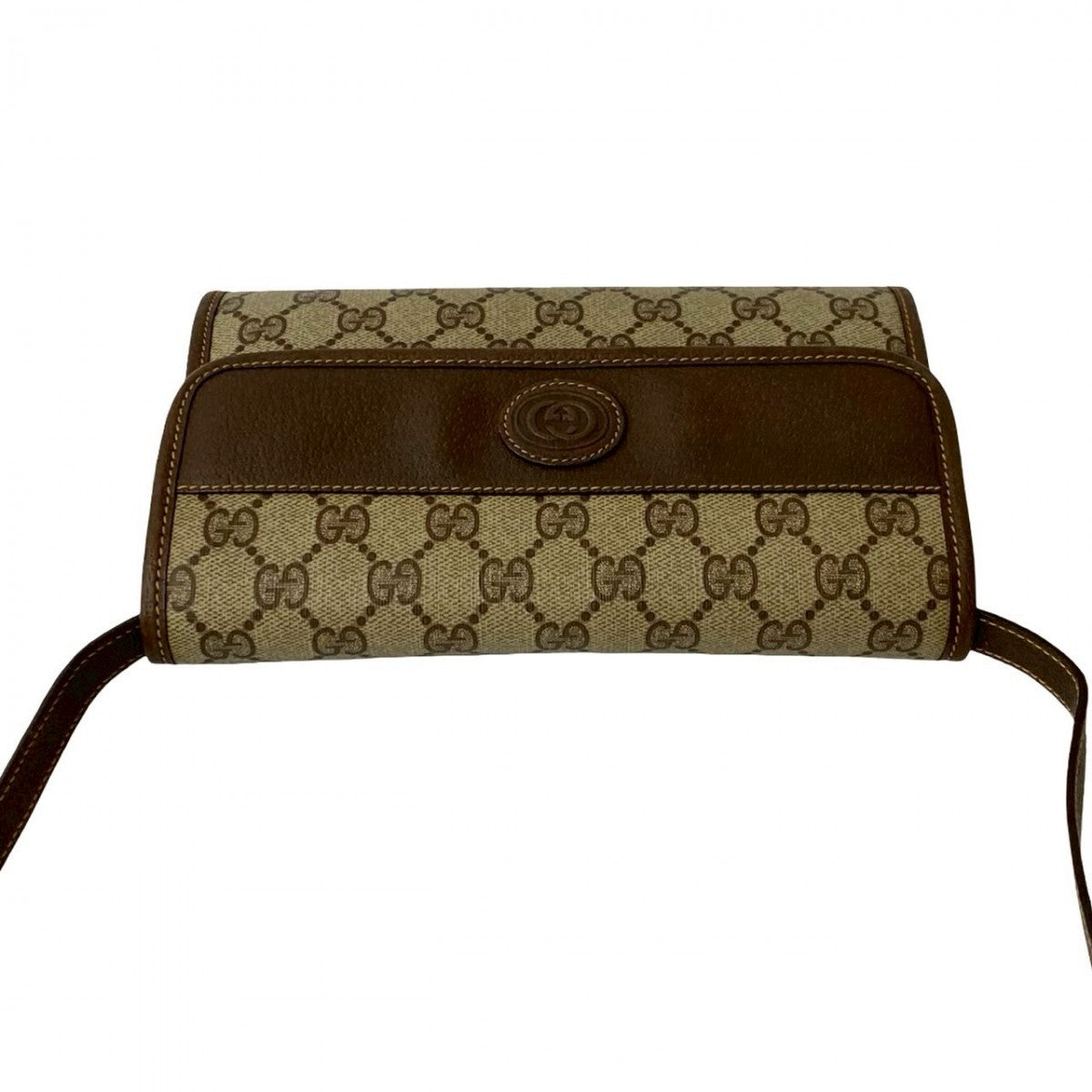 GUCCI Shoulder Bag leather Brown