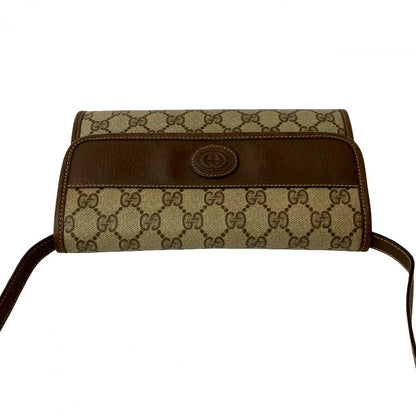 GUCCI Shoulder Bag leather Brown