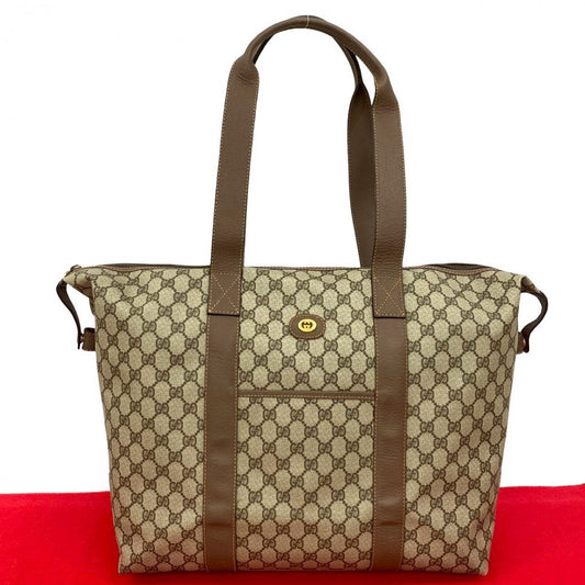 GUCCI Boston Duffel bag leather Brown
