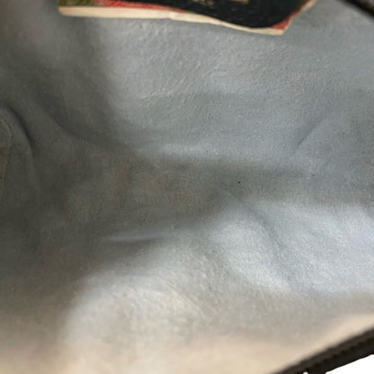 GUCCI Shoulder Bag leather Navy Sherry line
