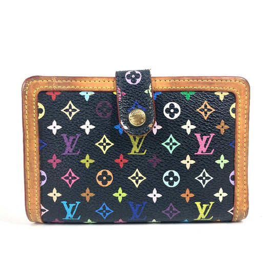 LOUIS VUITTON Folded wallet M92988 Monogram multicolor canvas black Monogram multicolor Porto Monevier Vienova