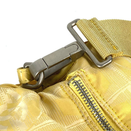 CHANEL Shoulder Bag Nylon jacquard yellow New travel line Cylindrical