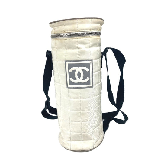 CHANEL Shoulder Bag Nylon canvas white Sports CC COCO Mark Bottle Holder