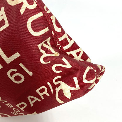 CHANEL Pouch canvas Red Bysy line logo