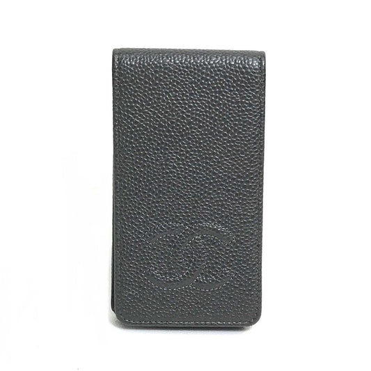 CHANEL iPhone case Caviar skin gray CC COCO Mark iphone4 / 4S compatible