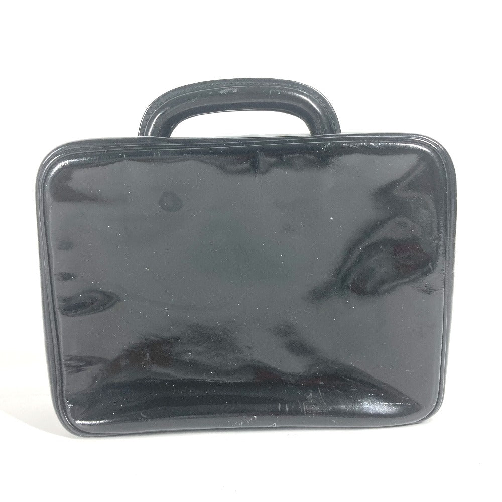 CHANEL Vanity bag enamel black vintage CC COCO Mark Women Used Authentic