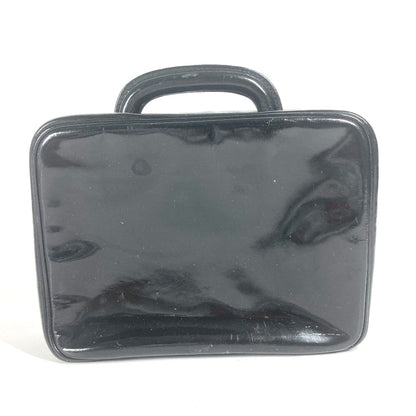 CHANEL Vanity bag enamel black vintage CC COCO Mark Women Used Authentic