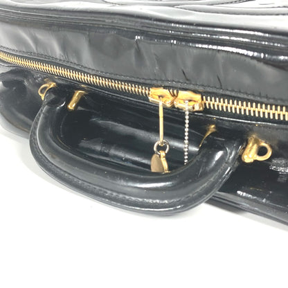 CHANEL Vanity bag enamel black vintage CC COCO Mark Women Used Authentic