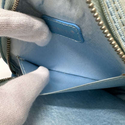 CHANEL Pouch Nylon blue Sports round