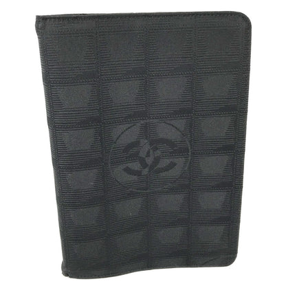 CHANEL Notebook cover Nylon black New travel line logo