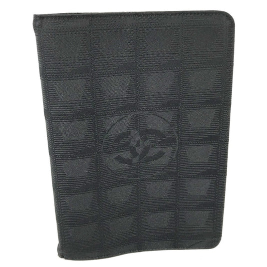 CHANEL Notebook cover Nylon black New travel line logo