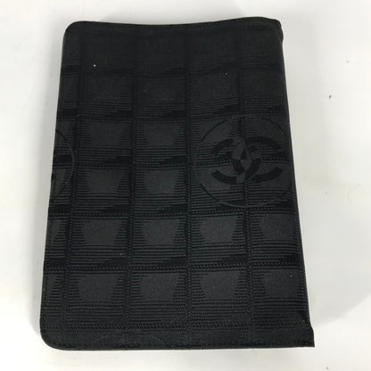 CHANEL Notebook cover Nylon black New travel line logo