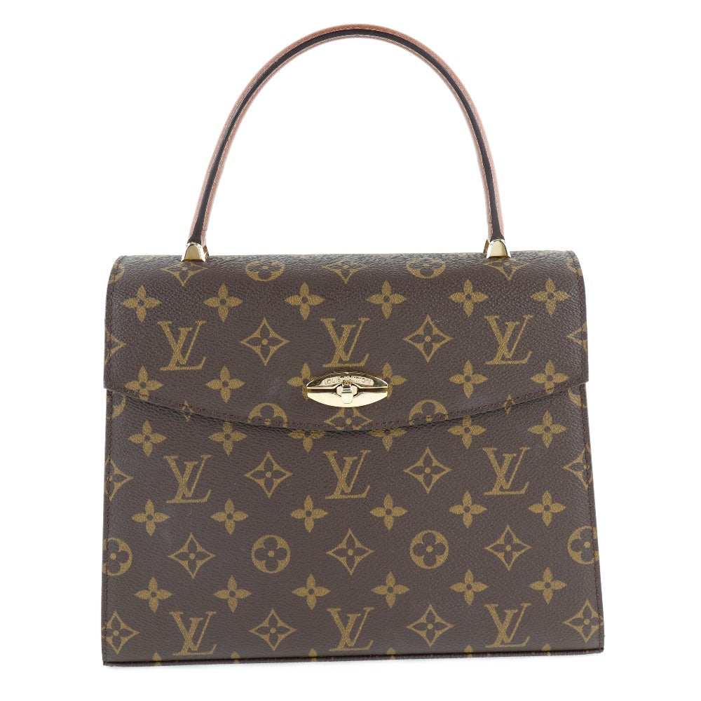 LOUIS VUITTON Handbag M51379 Monogram canvas Brown Malesherbes Women Used Authentic