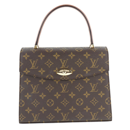 LOUIS VUITTON Handbag M51379 Monogram canvas Brown Malesherbes Women Used Authentic