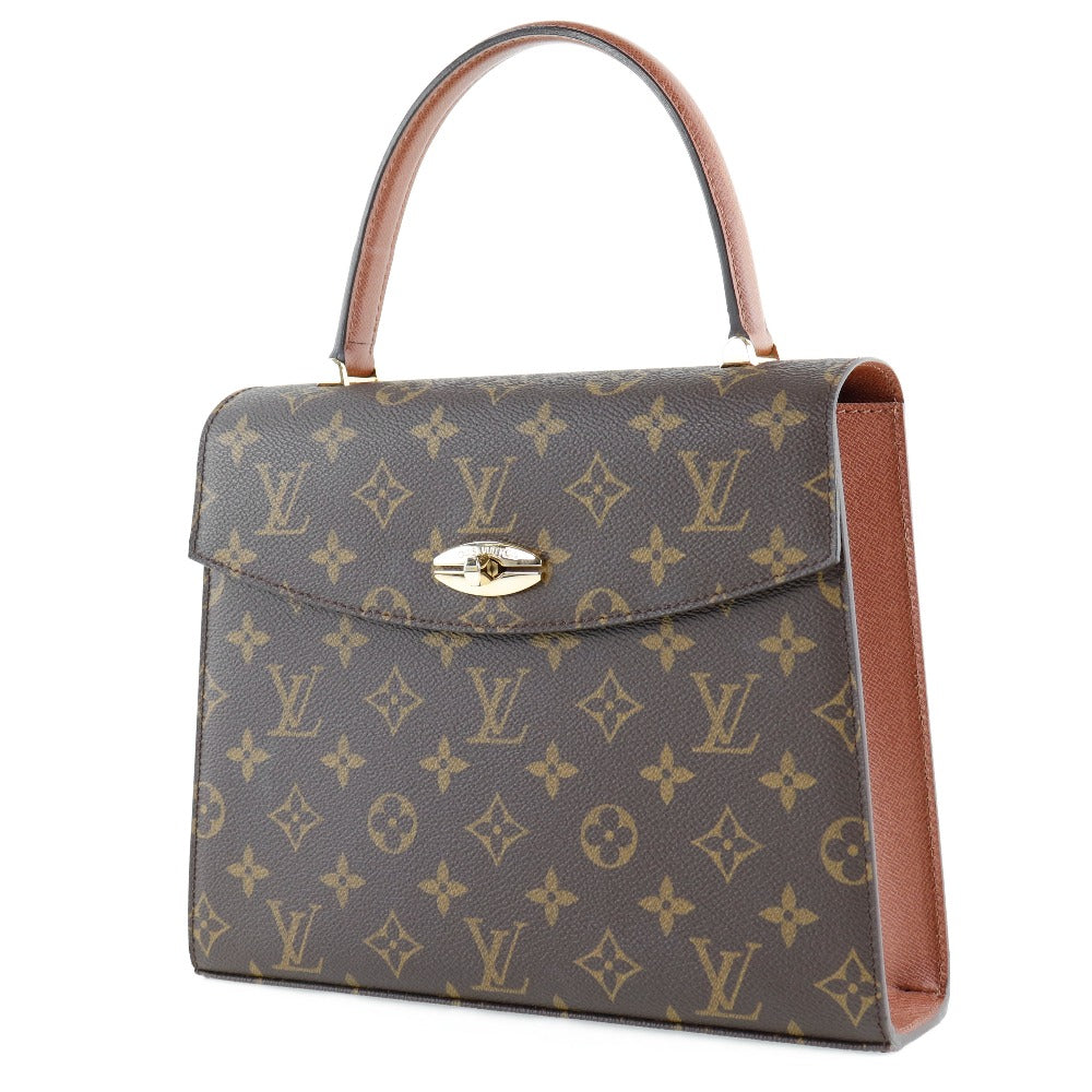 LOUIS VUITTON Handbag M51379 Monogram canvas Brown Malesherbes Women Used Authentic
