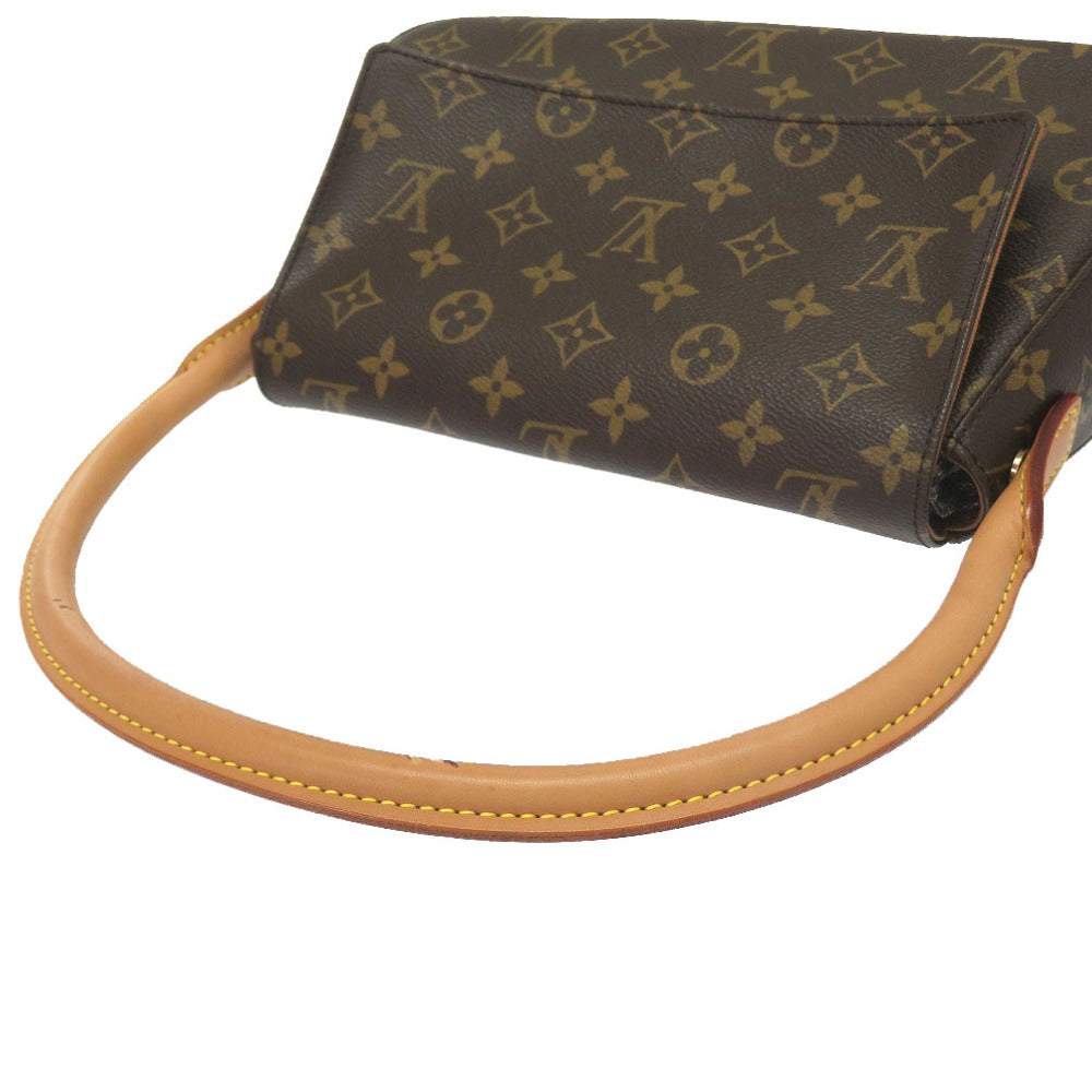 LOUIS VUITTON Handbag M51147 Monogram canvas Brown Monogram Mini Looping Women Used Authentic