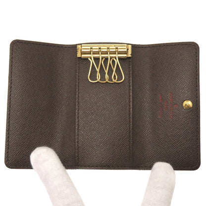 LOUIS VUITTON Key case Key holder  N62631 Damier canvas Brown Damier Multicles4