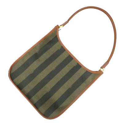 FENDI Handbag PVC Brown Pekan