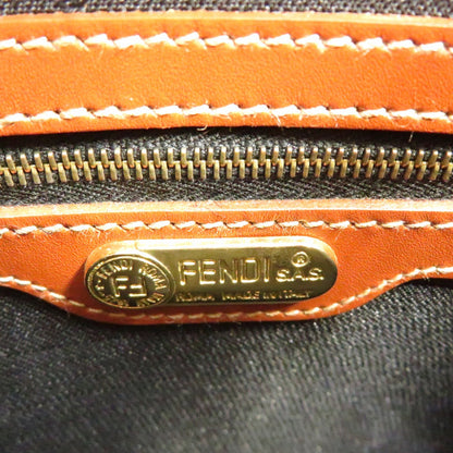 FENDI Handbag PVC Brown Pekan Women Used Authentic