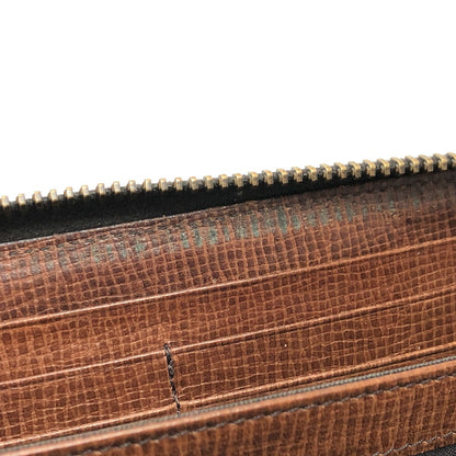 FENDI Long Wallet Purse 7M0174 PVC / Leather Brown Zucca mens Used Authentic