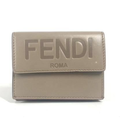 FENDI Trifold wallet 8M0395 leather Brown type logo