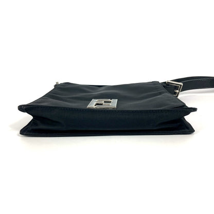 FENDI Shoulder Bag Nylon black FF logo