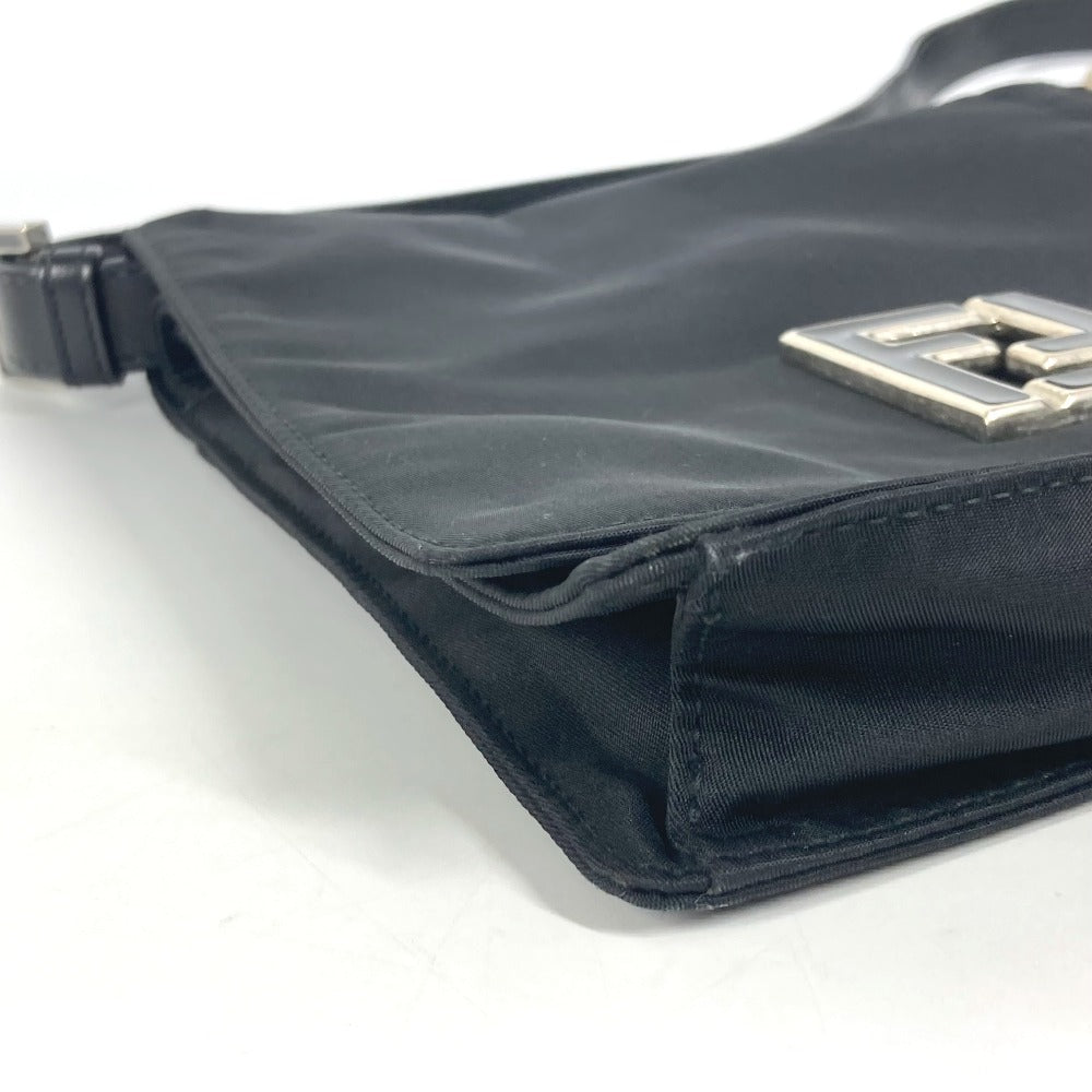 FENDI Shoulder Bag Nylon black FF logo