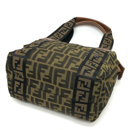 FENDI Handbag 7VS078 canvas Brown FF logo Zucca