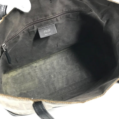FENDI Tote Bag 8BH348 PVC, Leather Brown Zucca