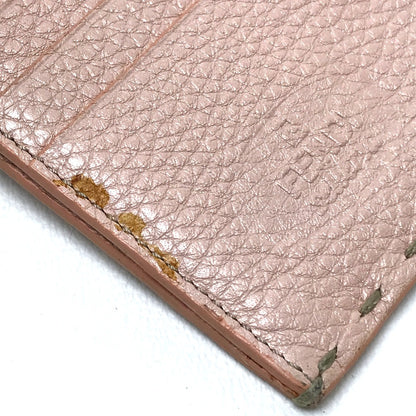 FENDI Long Wallet Purse 8M0144 leather pink Celeria Roman leather