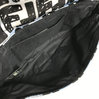 FENDI Shoulder Bag 8BR784  Nylon blue Joshua Vides Collaboration Zucca Baguette Mini mens Used Authentic
