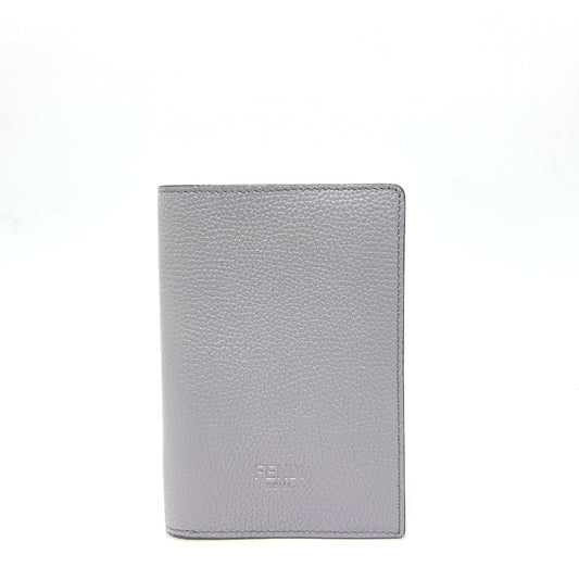 FENDI passport case 7AS378 leather gray logo