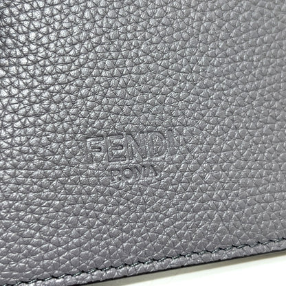 FENDI passport case 7AS378 leather gray logo