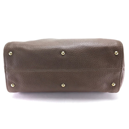 FENDI Handbag 8BL110 leather Brown Men's Women chameleon unisex(Unisex) Used Authentic