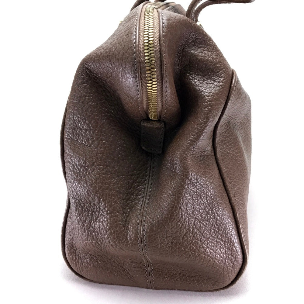 FENDI Handbag 8BL110 leather Brown Men's Women chameleon unisex(Unisex) Used Authentic