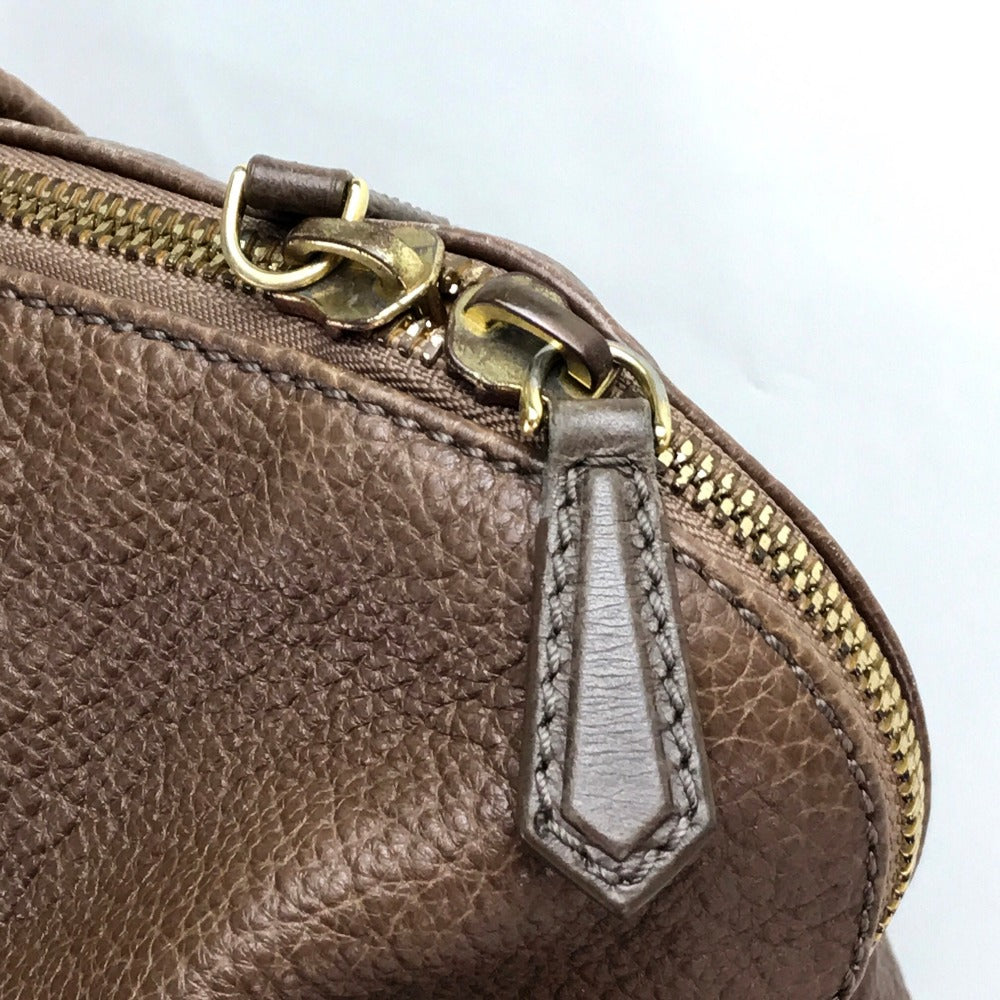 FENDI Handbag 8BL110 leather Brown Men's Women chameleon unisex(Unisex) Used Authentic