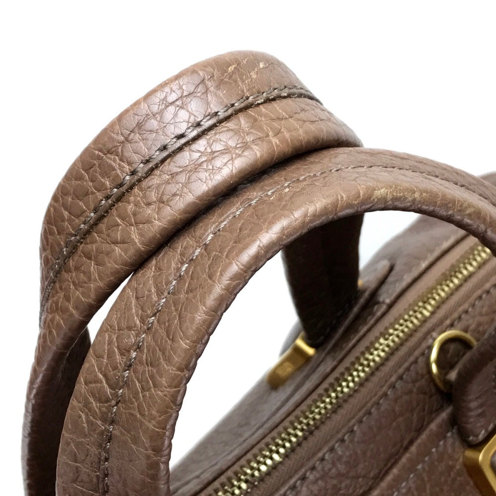 FENDI Handbag 8BL110 leather Brown Men's Women chameleon unisex(Unisex) Used Authentic