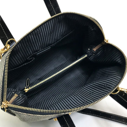 FENDI Handbag Canvas / patent leather Black type Enamel Crossbody Shoulder chameleon