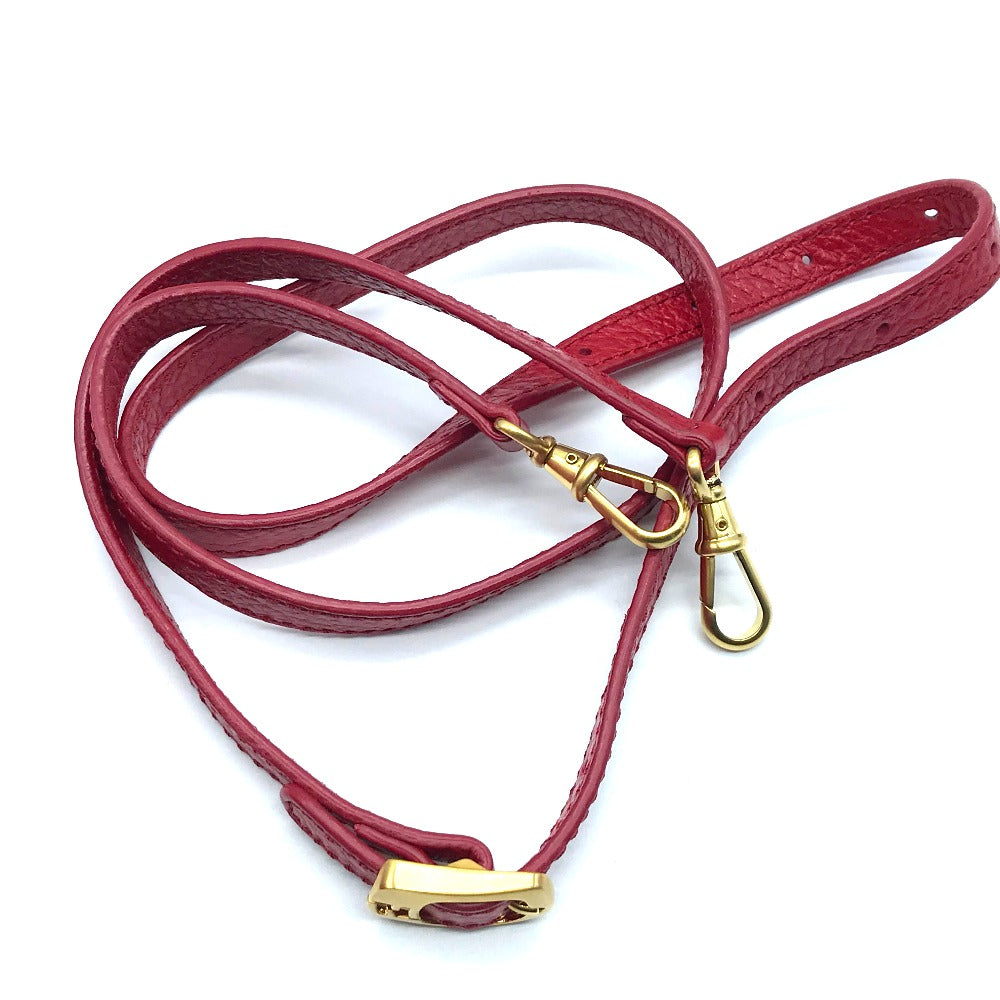 FENDI Handbag 8BL114 leather Red Mini Boston Duffel bag chameleon Women Used Authentic