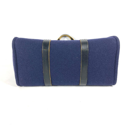 FENDI Tote Bag 7VA390 wool Navy Shoulder Tote mens Used Authentic