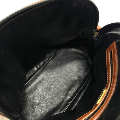 FENDI Handbag PVC / Leather Brown type Pecan Shoulder Women Used Authentic