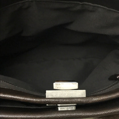 FENDI Shoulder Bag 8BT161 fur Dark brown Fur bag Peekaboo Women Used Authentic