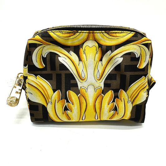 FENDI Pouch 8N0172 Nylon Brown Versace VERSACE collaboration Fendace FENDACE