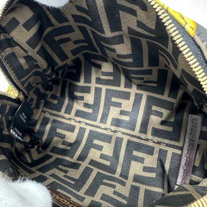FENDI Pouch 8N0172 Nylon Brown Versace VERSACE collaboration Fendace FENDACE