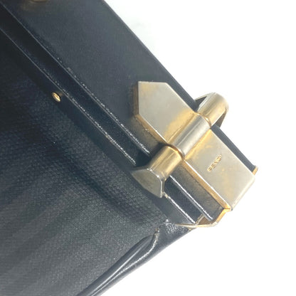 FENDI Handbag Leather / PVC black vintage Doctor Bag Pecan Women Used Authentic