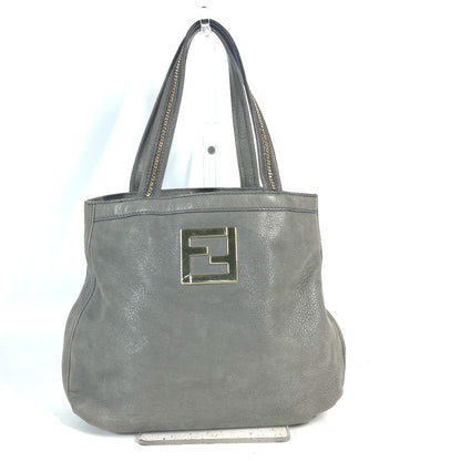FENDI Shoulder Bag 8BR650 leather gray Bag Shoulder Bag Tote Bag logo FF