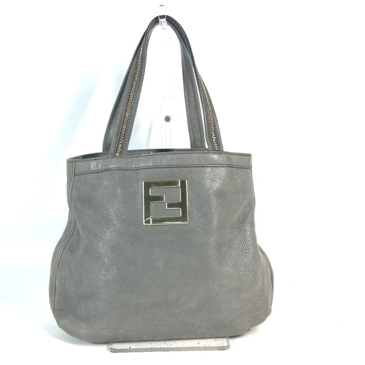FENDI Shoulder Bag 8BR650 leather gray Bag Shoulder Bag Tote Bag logo FF