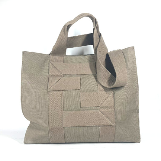 FENDI Tote Bag  7VA558 canvas khaki TOTE CANVAS mens Used Authentic